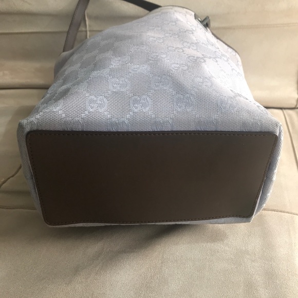 Purp/Brwn GG Jacquard small bucket tote for sale! - Picture 7 of 8